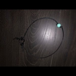 Blue pearl choker